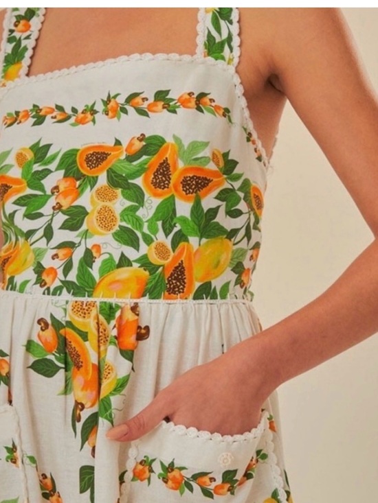 FARM Rio Dresses & Skirts - Farm Rio Papaya Salad Scarf Maxi dress